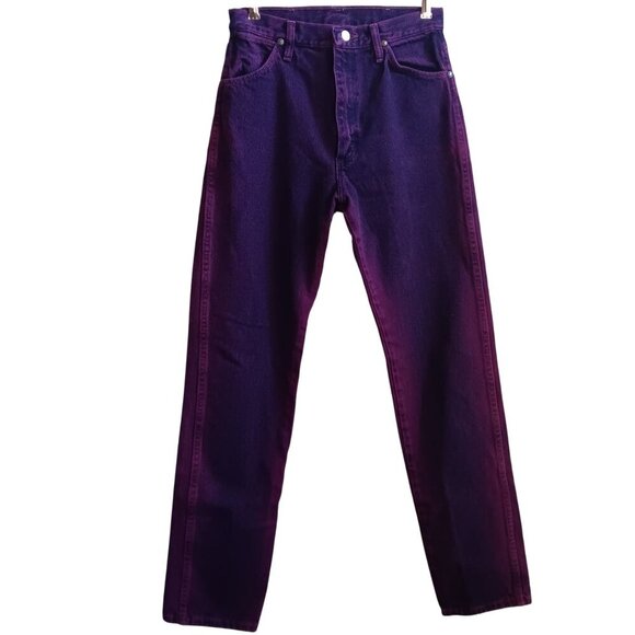 Vintage Women's Wrangler Purple Bareback Cowgirl Jeans 9x34 USA 28x34 Stretch